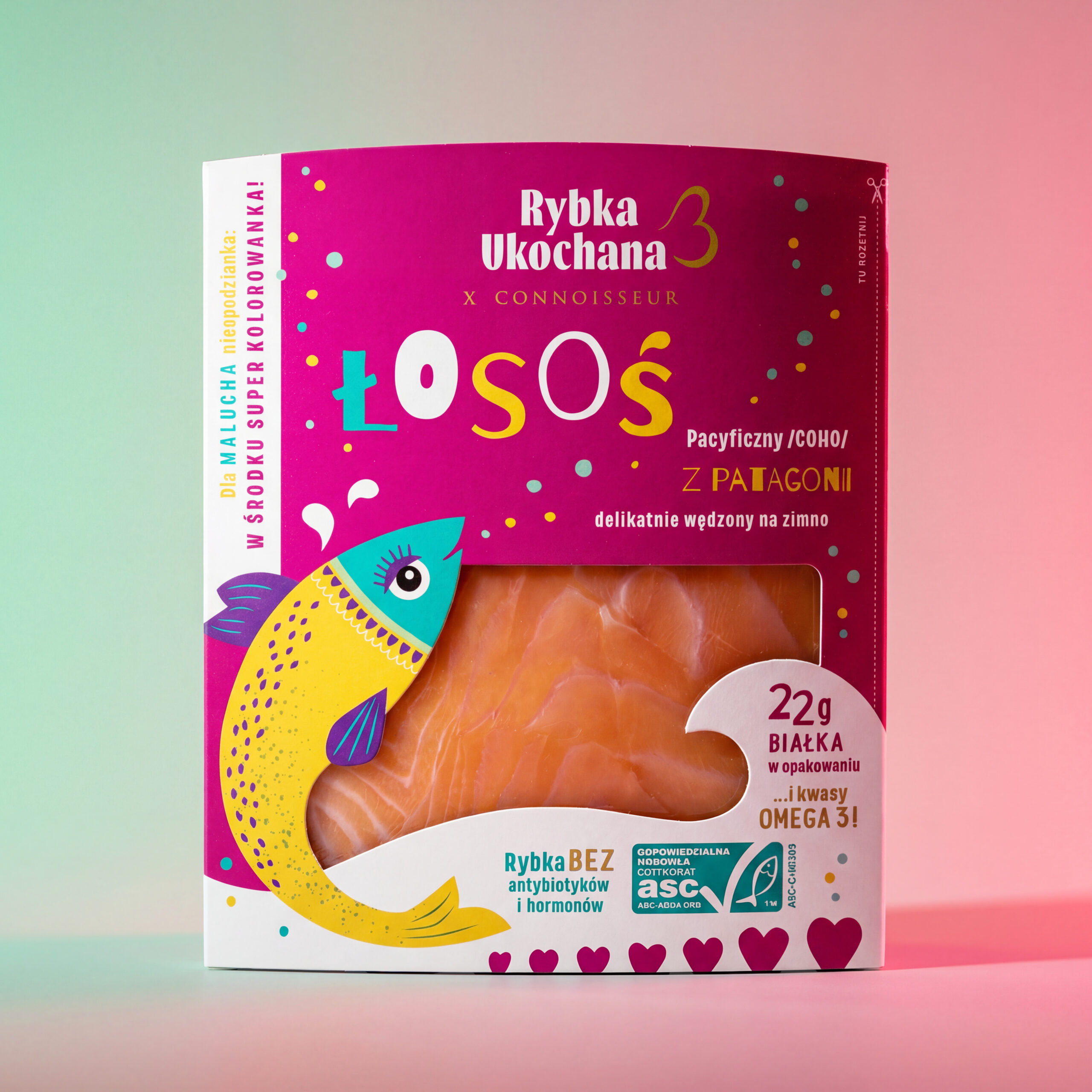 Projekt opakowania na łososia