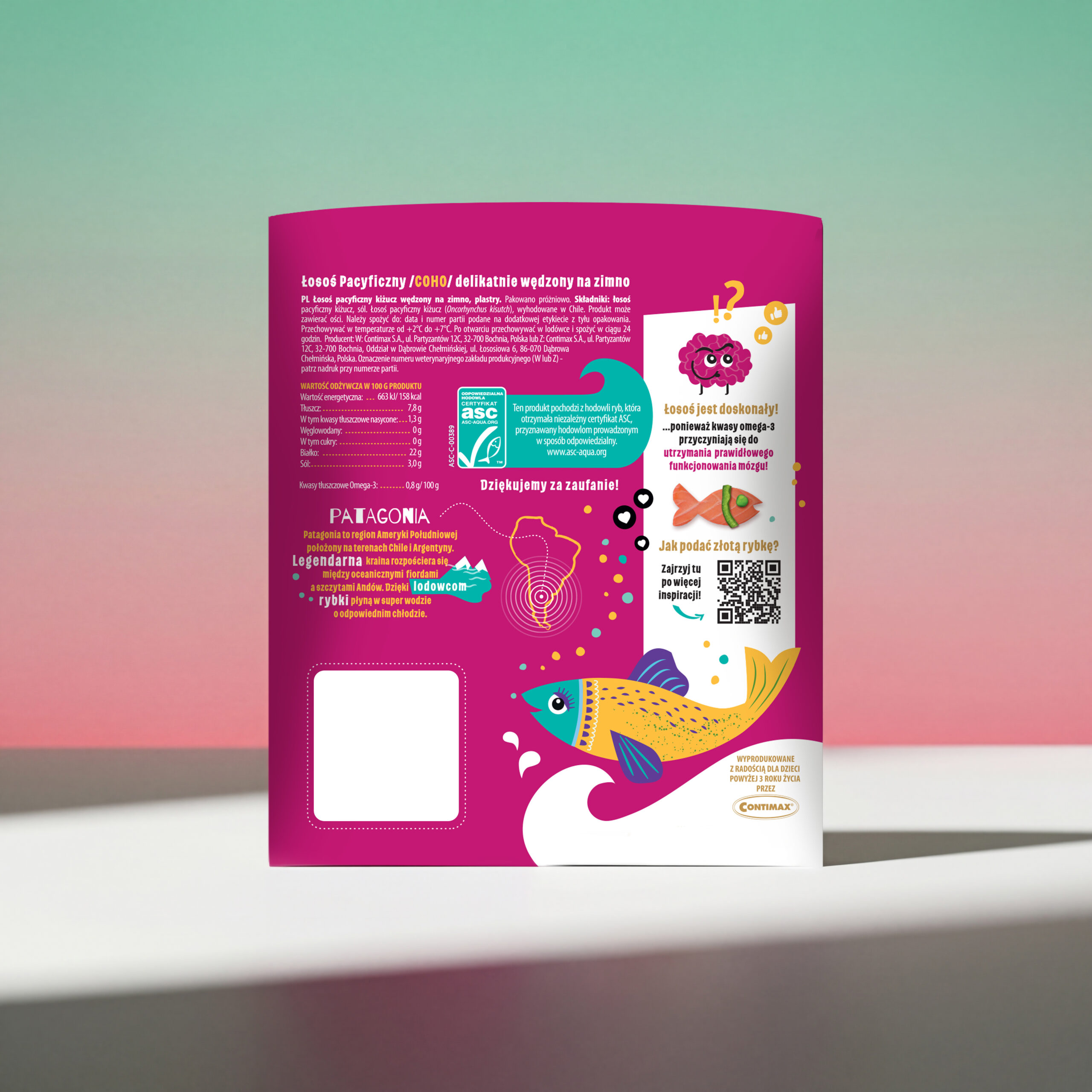 Projekt opakowania na łososia Rybka Ukochana