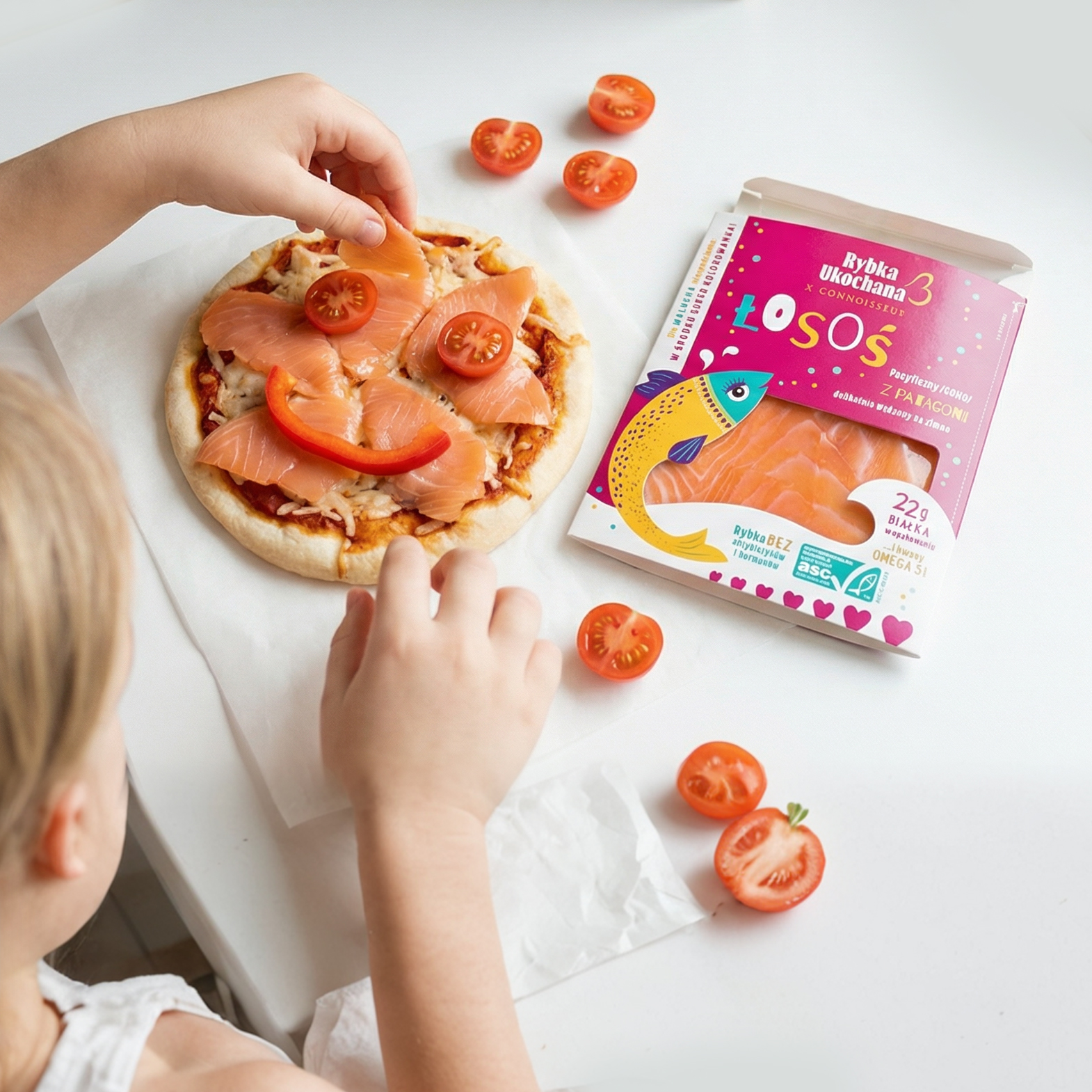 Projekt opakowania na łososia